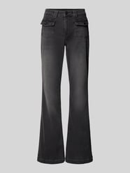 Flared Fit Jeans aus reiner Viskose mit Cargotaschen von MAC Grau - 9