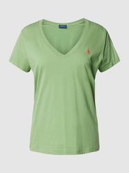 T-Shirt aus Baumwolle mit V-Ausschnitt von Polo Ralph Lauren Grün - 28