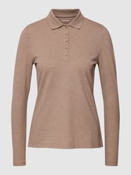 Shirt met lange mouwen met polokraag van Montego Bruin - 36