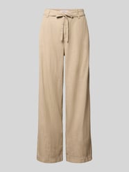 Wide Fit Stoffhose mit Bügelfalten Modell 'Livia' von ANGELS Beige - 8