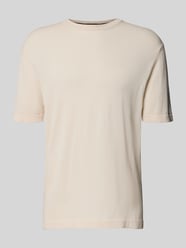 T-shirt z prążkowanym okrągłym dekoltem od Cruna - 2