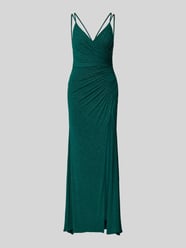 Avondjurk met V-hals en plooien van Mascara - 12