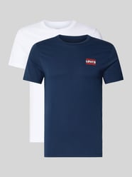 damski t-shirt o kroju slim fit z czystej bawełny w zestaw 2 szt. model '2PK CREWNECK GRAPHIC' od Levi's® - 1