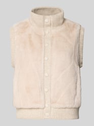 Strickweste mit Kunstfell und Stehkragen Modell 'DOODLE' von SUNCOO PARIS - 1
