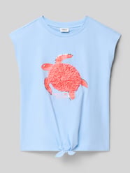 T-shirt w kształcie v z czystej bawełny od s.Oliver RED LABEL - 27