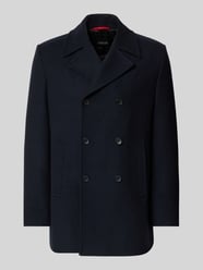 Regular fit lange jas van wolmix met dubbele knoopsluiting van Cinque - 7