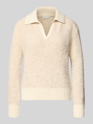 Regular Fit sweter z mieszanki bawełny z kołnierzem polo od Tom Tailor - 36