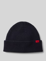 Beanie mit Label-Patch Modell 'Xola' von HUGO Blau - 5