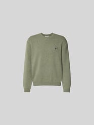 Pullover mit Label-Stitching von MAISON KITSUNÉ Beige - 25