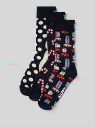 Sokken in een set van 3 paar, model 'Holiday Navy Gift Set' van Happy Socks - 46