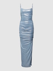 Abendkleid mit Raffungen von Paradi Blau / Türkis - 19