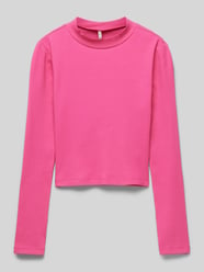 Longsleeve mit geripptem Rundhalsausschnitt Modell 'LINEA' von Only Pink - 27