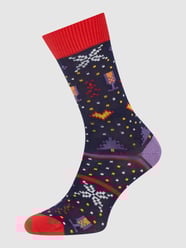 Skarpety z mieszanki bawełny ekologicznej od Dilly Socks Niebieski - 25