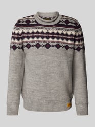 Strickpullover mit Label-Patch von Superdry Grau - 3