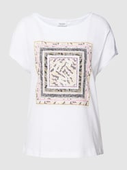 T-Shirt mit Motiv-Print von comma Casual Identity Weiß - 3