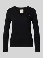 Gebreide pullover van lamswolmix met V-hals van Gant - 37
