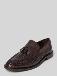Mokasyny typu tassel loafer z efektem plecionki model ‘Lozham’ od Gant - 3