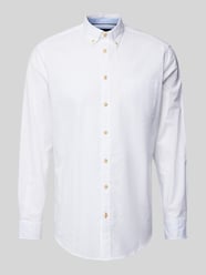 Regular Fit Freizeithemd mit Button-Down-Kragen von Christian Berg Men Weiß - 31