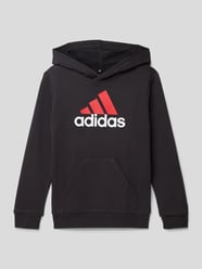 Bluza z kapturem z nadrukiem z logo od ADIDAS SPORTSWEAR Czarny - 18