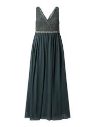 PLUS SIZE avondjurk van tule en chiffon  van My Mascara Curves Groen - 46