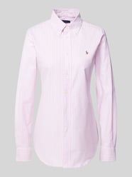 Bluzka koszulowa o kroju slim fit z wyhaftowanym logo od Polo Ralph Lauren - 47