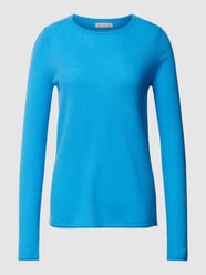 Sweter z dzianiny z wzorem warkocza od Rosa & Me Niebieski - 38