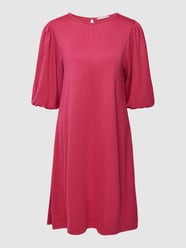 Knielanges Kleid aus Viskose-Mix mit Ballonärmeln von edc By Esprit Rosa - 46