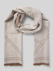 Sjaal van Viscosemix met Franjes van CK Calvin Klein Beige - 1