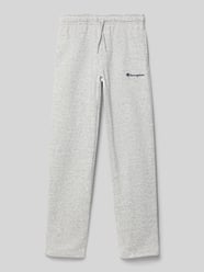 Spodnie dresowe z prostą nogawką i wyhaftowanym logo od CHAMPION - 25