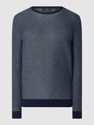 Modern fit pullover van biologisch katoen van HECHTER PARIS Blauw / turquoise - 12
