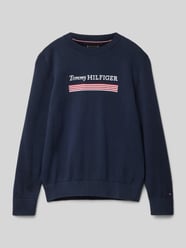 Regular Fit Strickpullover mit Rundhalsausschnitt von Tommy Hilfiger Teens Blau - 42