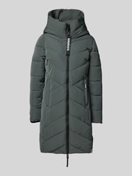 Regular fit gewatteerde lange jas met logoprint, model 'Darka' van khujo - 38