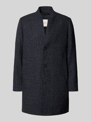 Regular fit wollen lange jas met all-over motief van Tom Tailor Denim - 37