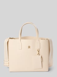 Schoudertas met groot label in reliëf van Tommy Hilfiger Beige - 4