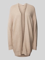 Oversized Strickjacke aus Baumwoll-Mix mit Ottoman-Struktur von s.Oliver RED LABEL Beige - 9