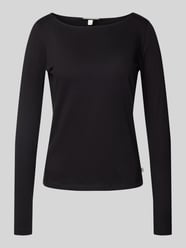 Longsleeve mit U-Boot-Ausschnitt von QS Schwarz - 46