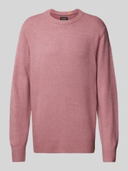 Sweter z dzianiny o kroju regular fit z okrągłym dekoltem od Scotch & Soda Różowy - 3