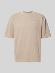 Oversized T-Shirt mit Logo-Stitching Modell 'Lagos' von PEGADOR Beige - 41