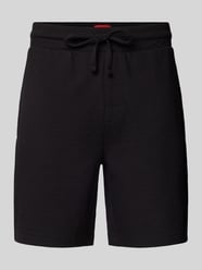 Regular Fit Sweatshorts mit Strukturmuster Modell 'Austin' von HUGO Schwarz - 4