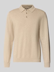 Regular Fit Strickpullover aus Baumwoll-Mix mit Kaschmir-Anteil von MCNEAL Beige - 38