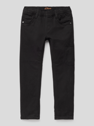 Hose mit elastischem Bund von s.Oliver RED LABEL Grau / Schwarz - 19