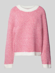 Regular fit gebreide pullover met wol, model 'OLENA' van Pieces Roze - 36