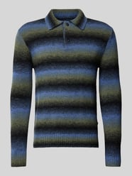 sweter wełniany krój slim fit z kołnierzykiem polo od ANNARR - 27