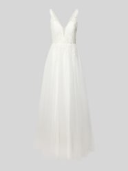 Abendkleid mit Spitze und tiefem V-Ausschnitt von Mascara - 13