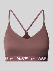 Bustier mit Label-Details und verstellbaren Trägern von Nike Training Beige - 2