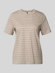 Regular Fit T-Shirt aus reiner Baumwolle Modell 'PAULINA' von VERO MODA Beige - 47