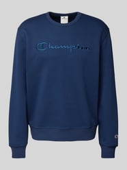 Sweatshirt mit Label-Stitching von CHAMPION Blau - 34