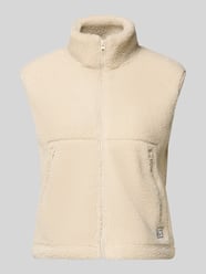 Bodywarmer van teddybont met opstaande kraag model 'MASEY' van NOISY MAY® Beige - 44