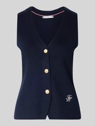 Kamizelka o kroju slim fit z czystej bawełny od Tommy Hilfiger - 1