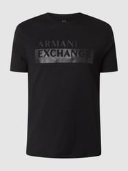 Regular Fit T-Shirt mit Logo-Print von ARMANI EXCHANGE Grau / Schwarz - 28